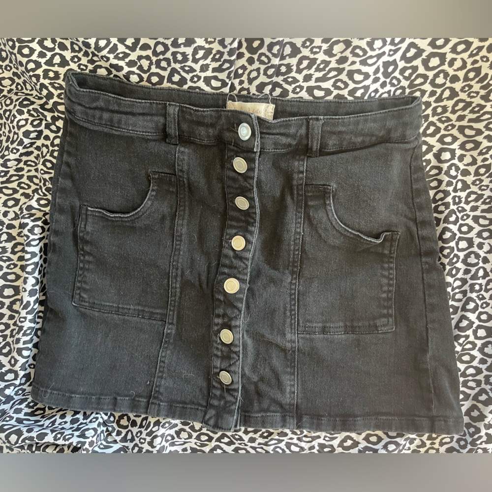 Altar’d State Denim Button Up Skirt Medium